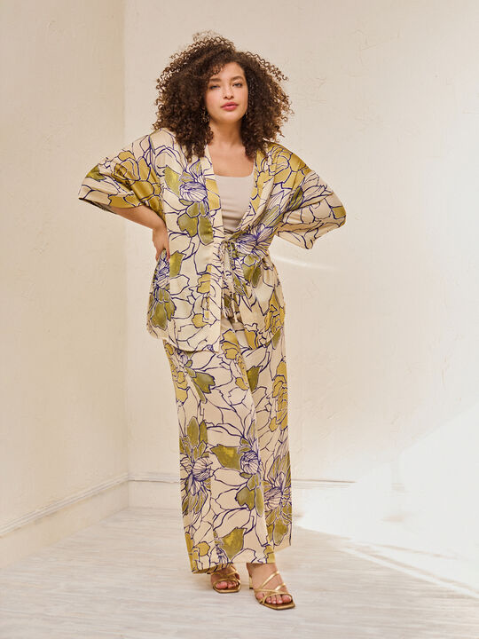 KIMONO ABERTURAS LAZO Blanco Optico image number null