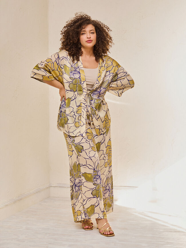 KIMONO ABERTURAS LAZO Blanco Optico
