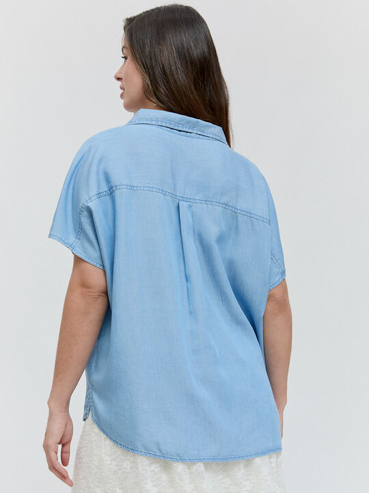 BLUSA TENCEL Mid blue image number null