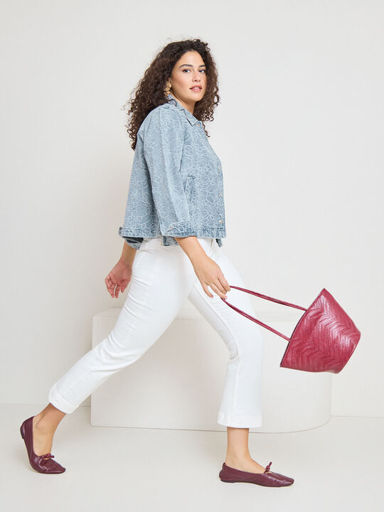 CAZADORA VAQUERA FLORES Light Blue Wash image number null