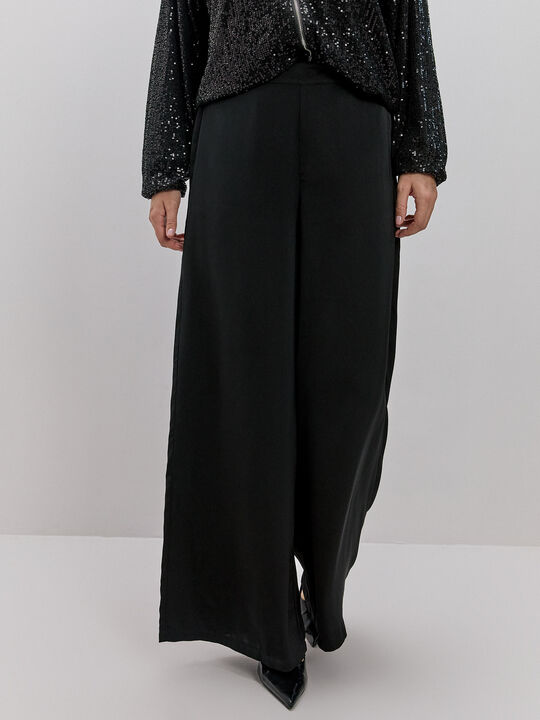 PANTALON SATEN FIESTA Negro image number null