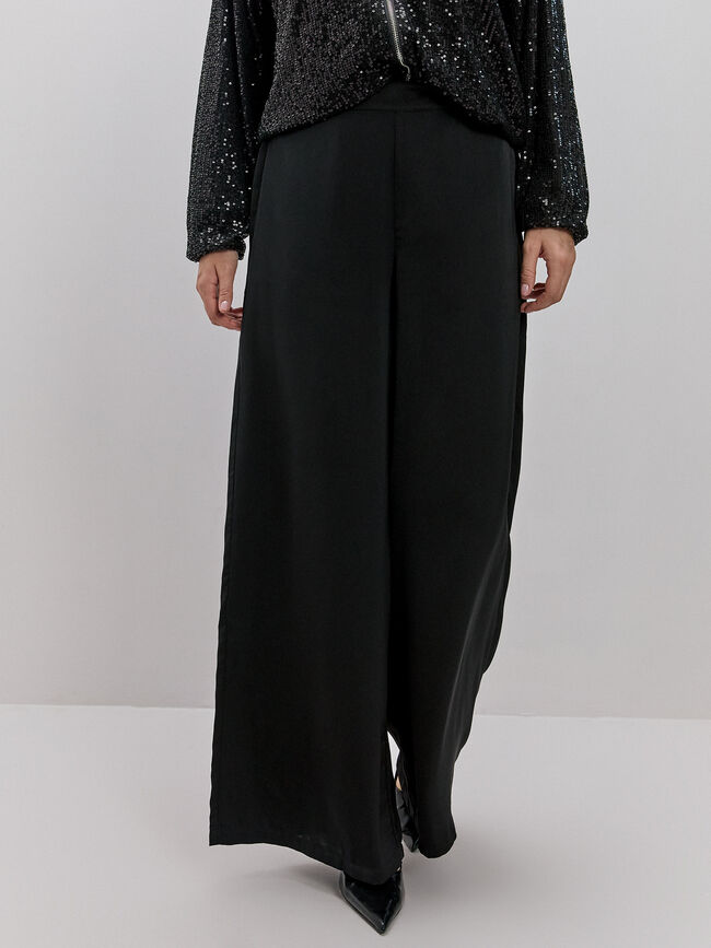 PANTALON SATEN FIESTA Negro