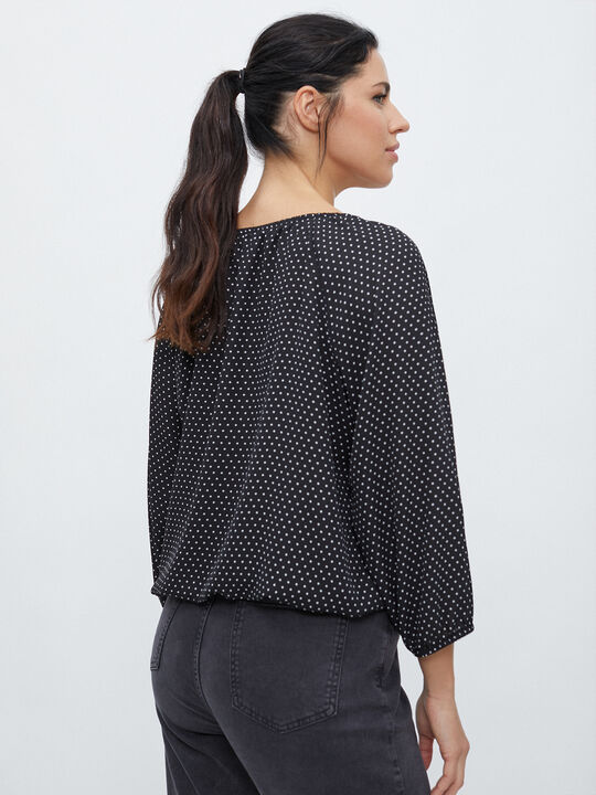 BLUSA LUNARES BOTONES Negro image number null