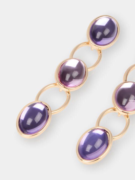 PENDIENTES RESINA COLOR Oro image number null