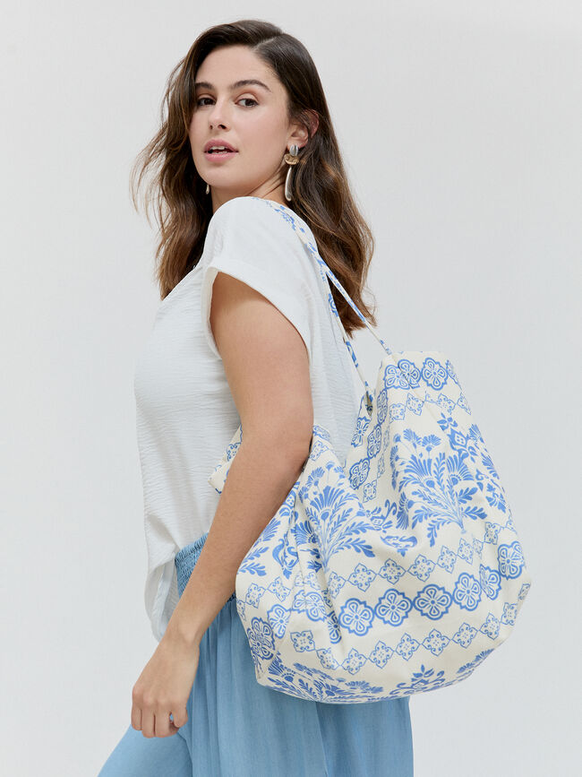 BOLSO GRANDE ESTAMPADO Azulon