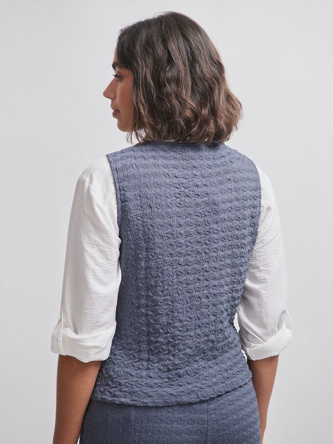 CHALECO TEXTURA Vintage Blue