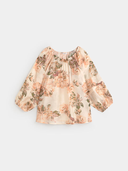 BLUSA DETALLE MANGAS Crudo image number null