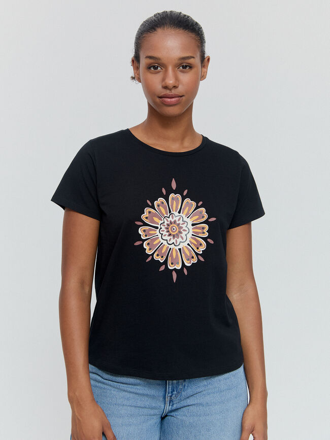 CAMISETA POSICIONAL MANDALA Negro