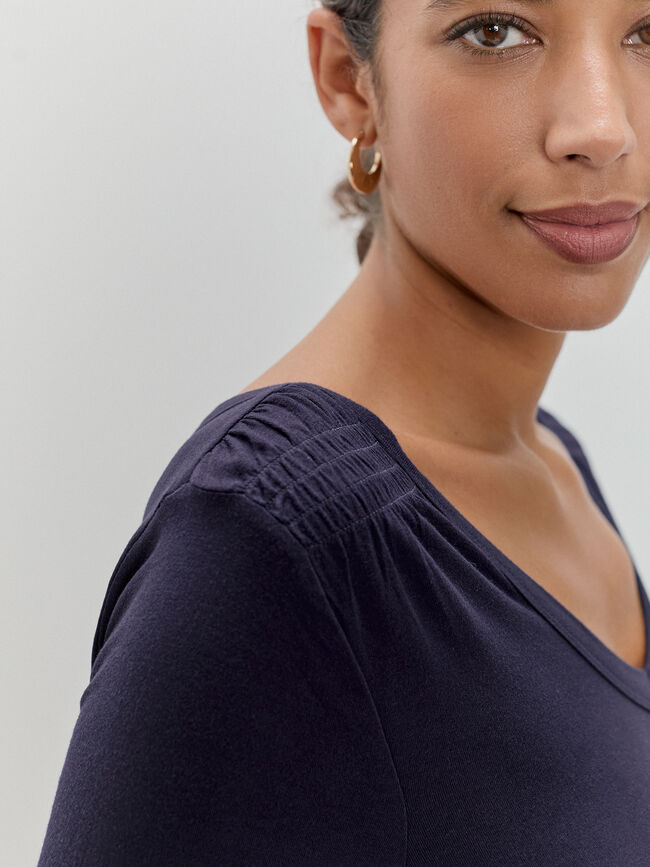 CAMISETA FRUNCES Azul Marino