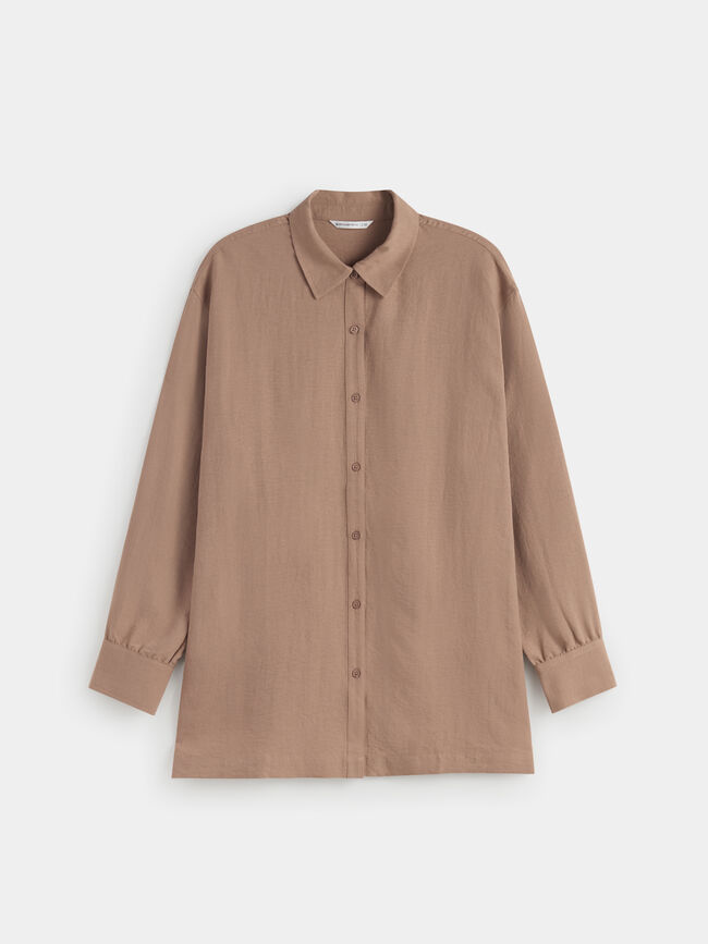 Camisa fluida Tostado