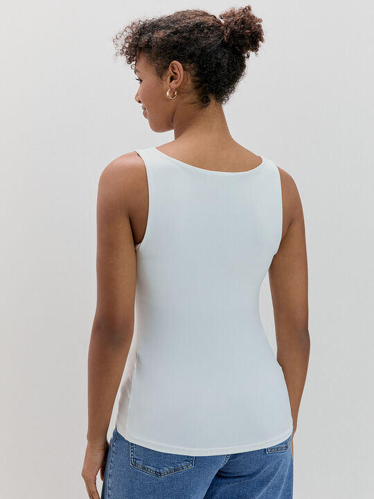 CAMISETA TIRANTE ANCHO Blanco Optico image number null