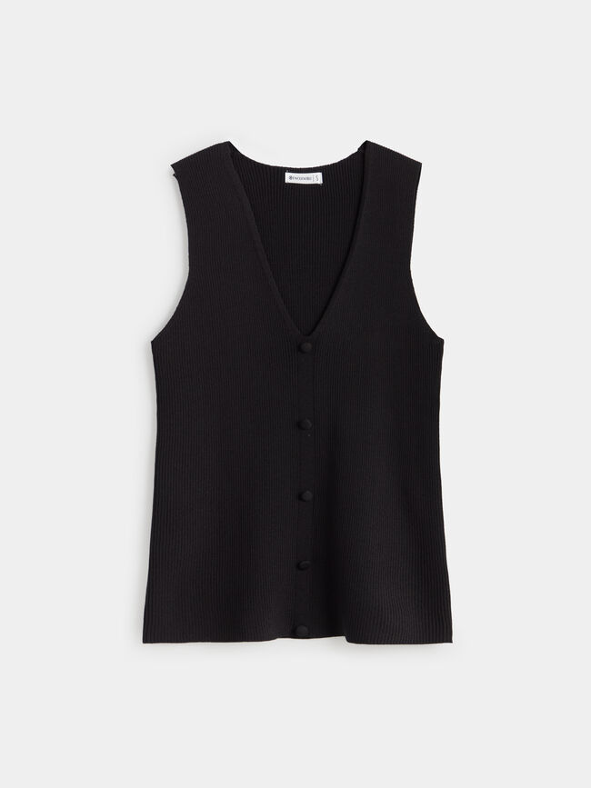 TOP BOTONES Negro