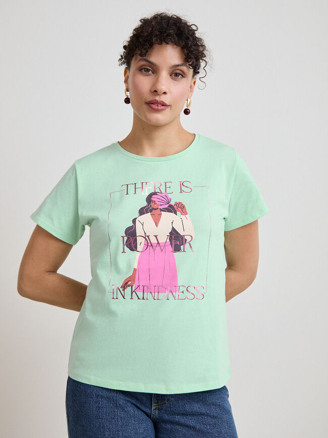 CAMISETA MUJER BRILLANTE Menta