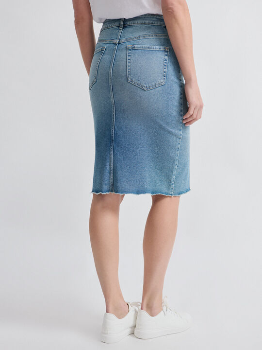 FALDA VAQUERA MIDI Mid blue image number null