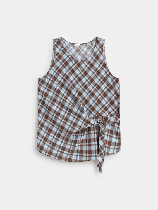 TOP NUDO ESTAMPADO Celeste image number null