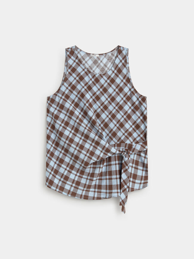 TOP NUDO ESTAMPADO Celeste