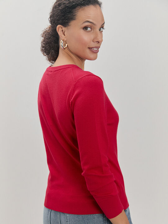 C&Aacute;RDIGAN BASICO Rojo image number null