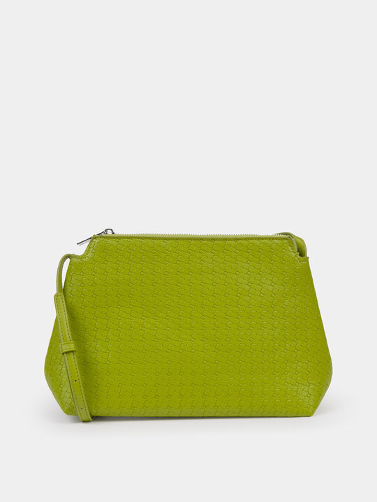 BOLSO BANDOLERA TRENZADO Verde image number null