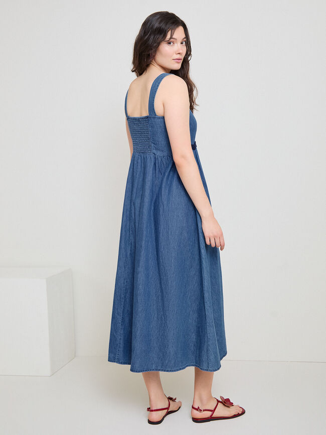 VESTIDO VAQUERO ONDULINA Mid blue