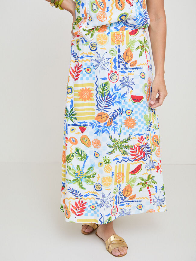 FALDA ESTAMPADA Crudo