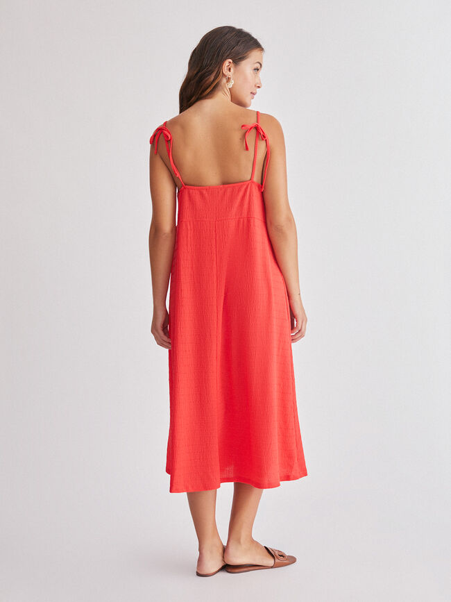 Vestido tirantes estructura Coral
