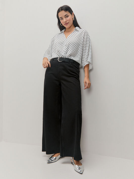 BLUSA VOLUMEN LUNARES Blanco Optico image number null