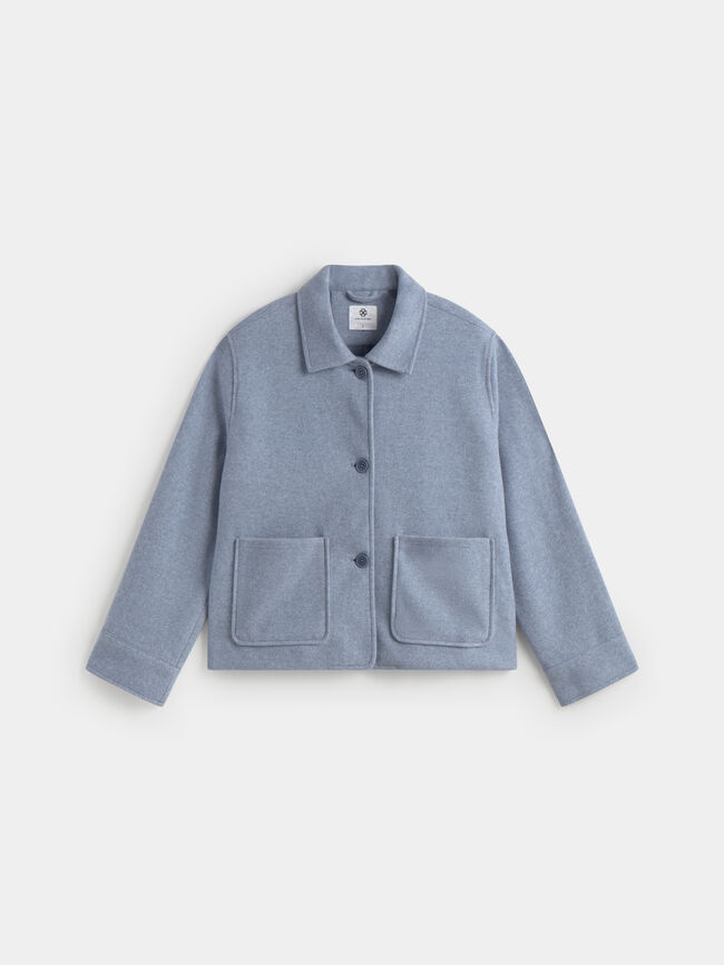 CHAQUETA CORTA PAÑO Azul Bebe