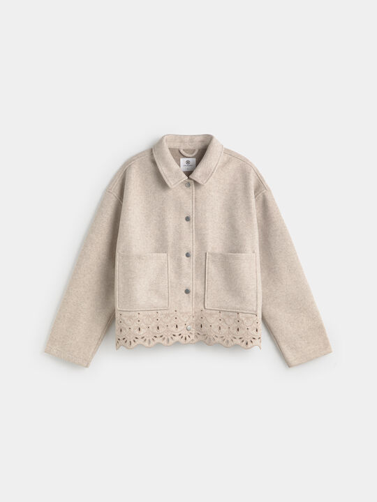 CHAQUETA PA&Ntilde;O TROQUELADA Crudo image number null