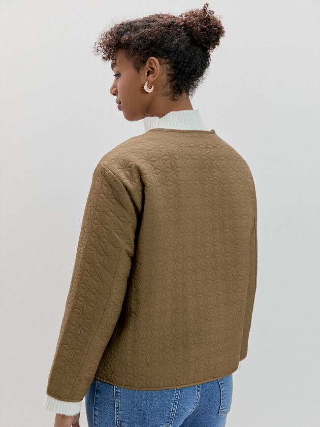 CHAQUETA ACOLCHADA BOLSILLOS Kaki