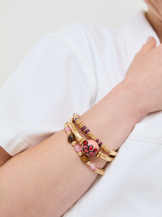 PULSERAS BOLA ESMALTADA Oro