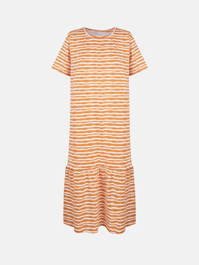 Vestido estampado volante en bajo Estampado 1