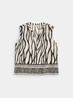 TOP ESTAMPADO BOTONES Negro