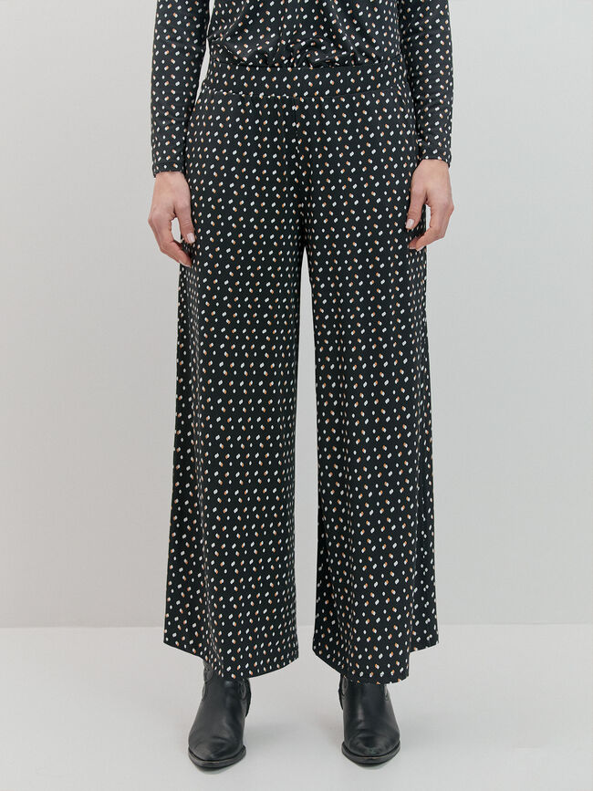 PANTALON EVASEE Estampado 1