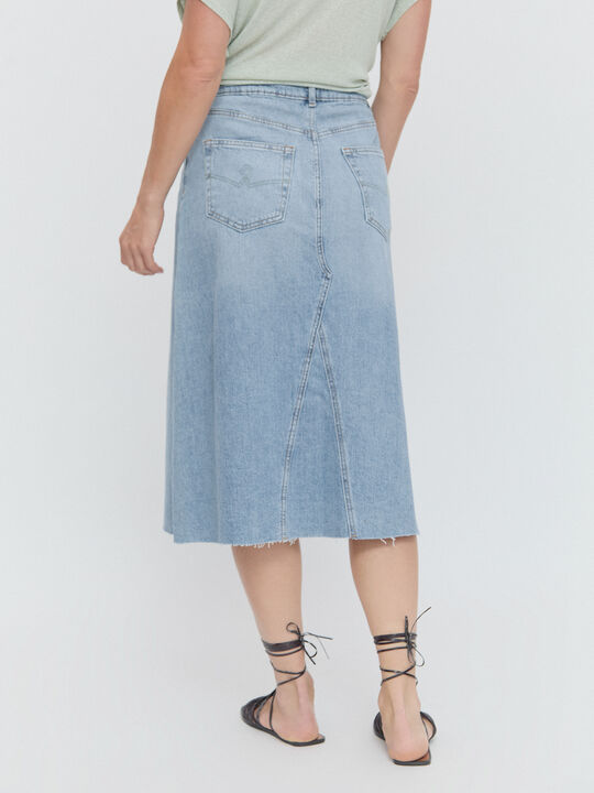 FALDA VAQUERA EVASE Mid blue image number null