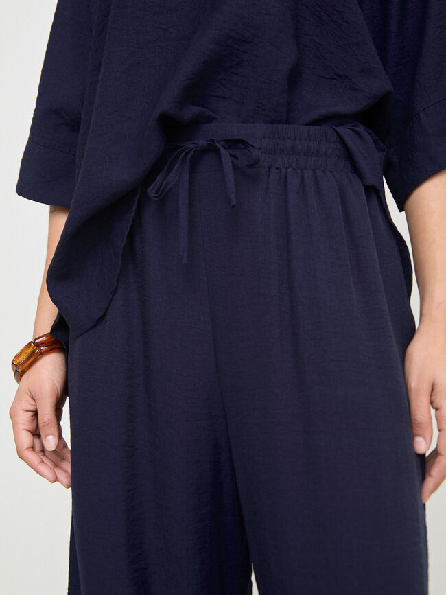 PANTAL&Oacute;N ANCHO GOMA Azul Marino