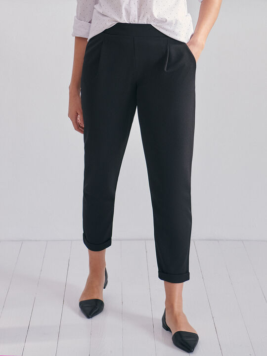 PANTALÓN PINZAS SLIM FIT Negro image number null