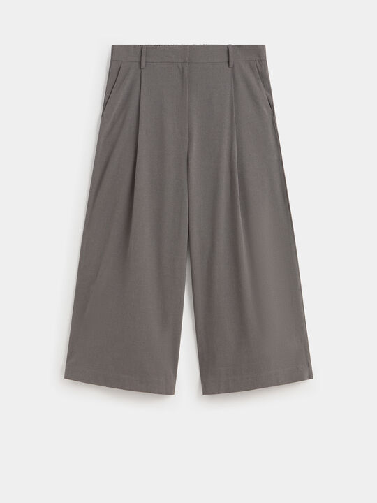 PANTAL&Oacute;N CULOTTE VESTIR Gris Medio image number null