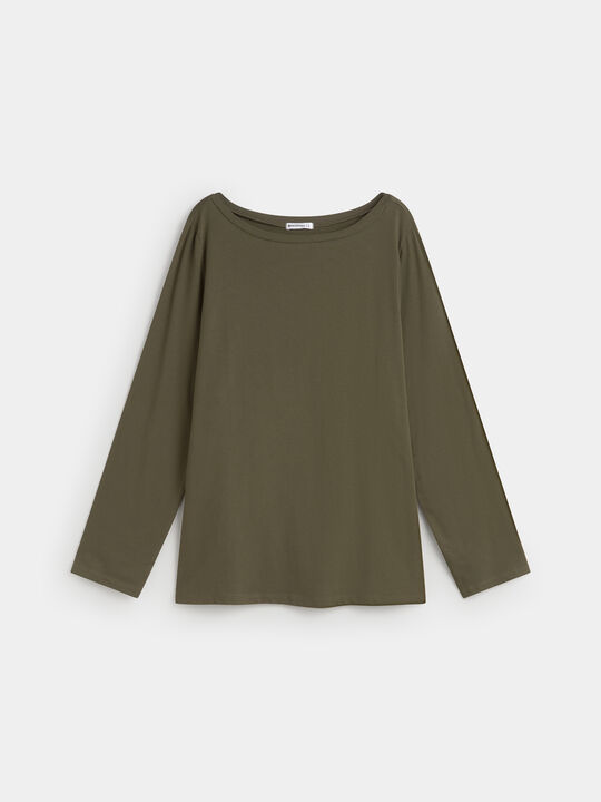 CAMISETA MANGA LARGA verde militar image number null