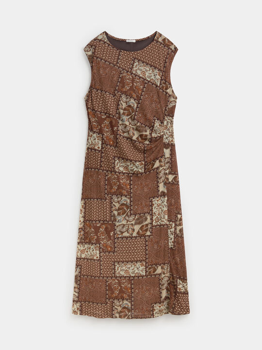 VESTIDO DORIS ESTAMPADO FRUNCIDO Estampado 1 image number null