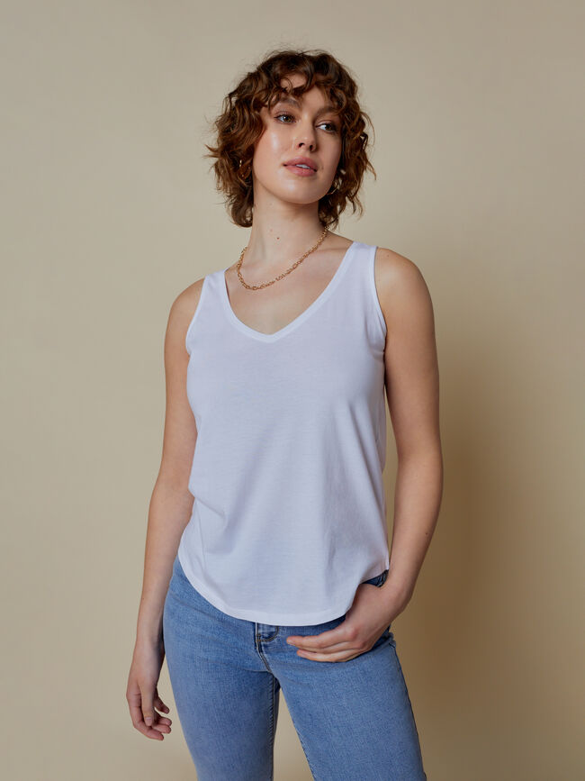 TOP LISO 100% algodón Blanco Optico