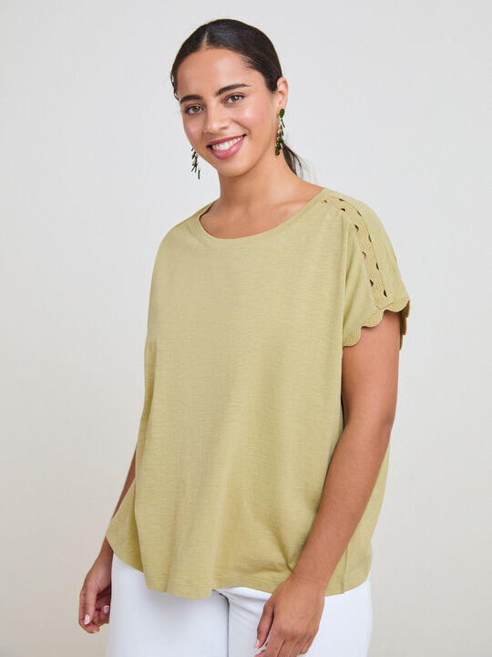 CAMISETA ONDULINA Verde salvia image number null