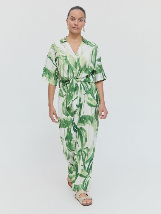 PANTALON RECTO ESTAMPADO Crudo image number null