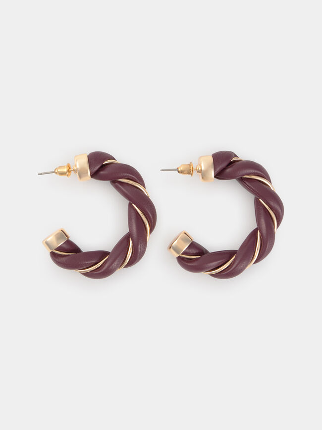 PENDIENTES DOS PIEZAS Burgundy Drab