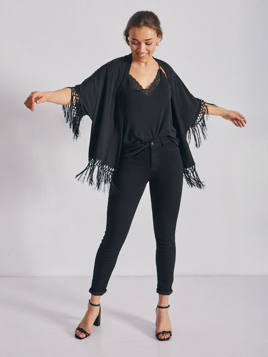 CHAQUETA FLECOS Negro image number null