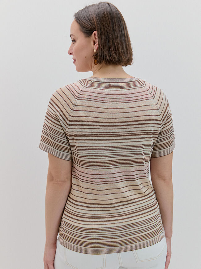 TOP RALLAS BRILLO Beige