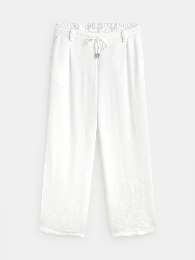 PANTALON ANCHO FLUIDO Blanco Optico