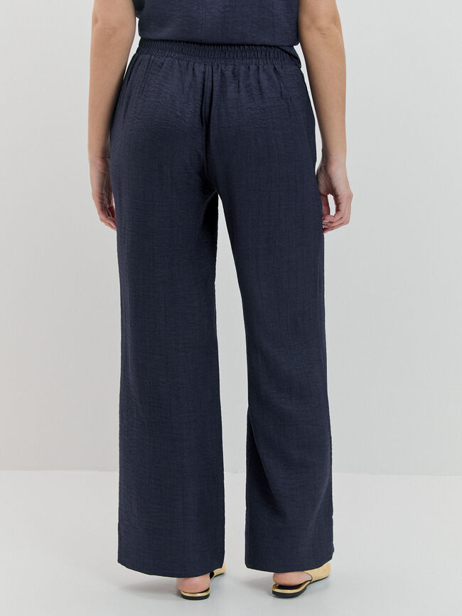 PANTAL&Oacute;N LARGO ANCHO Azul Marino