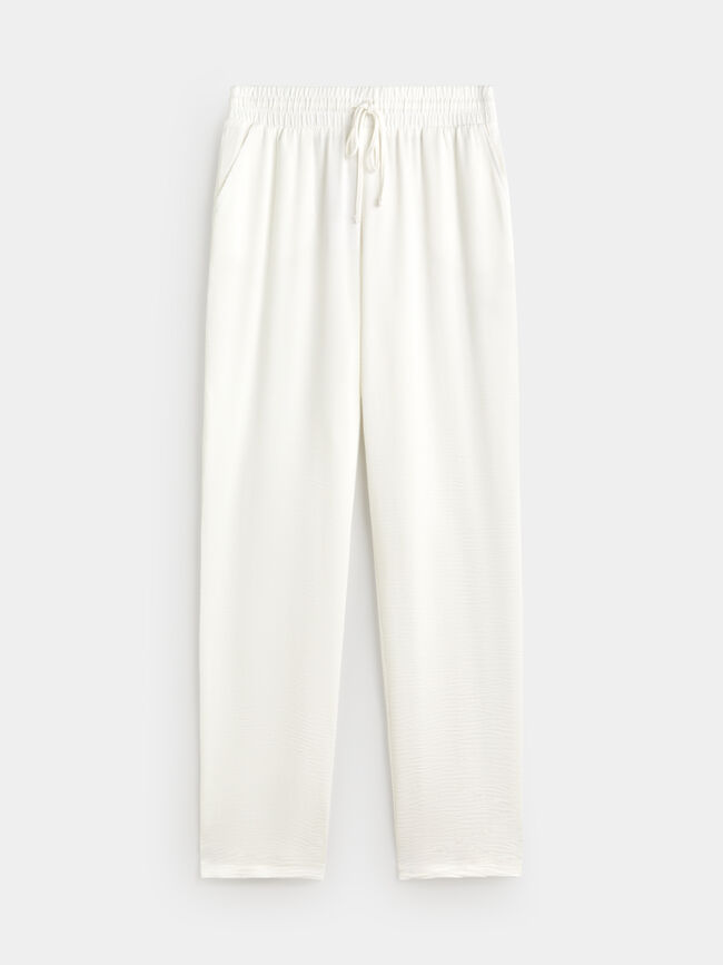 PANTAL&Oacute;N JOGGER Blanco Optico