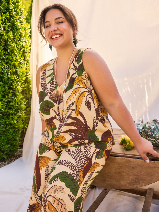 TOP ESTAMPADO CONJUNTO Light Ocre