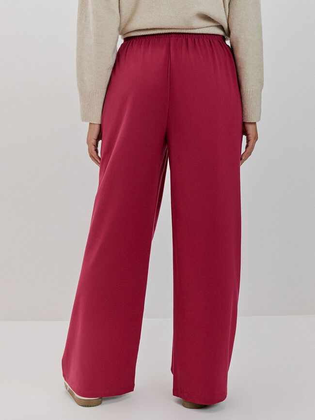 PANTALÓN PALAZZO Burgundy Drab
